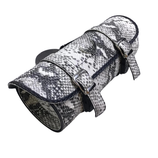 Chopper Yılan Desenli Deri Sosis Çanta - Görsel 2