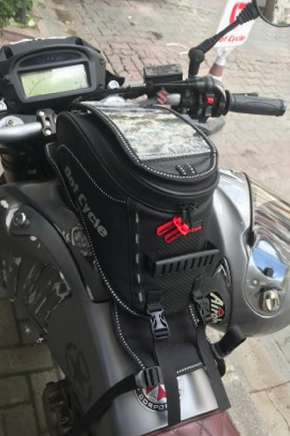 Motosiklet Telefon Tutuculu Depo Üstü Çanta | DP04 - Görsel 4