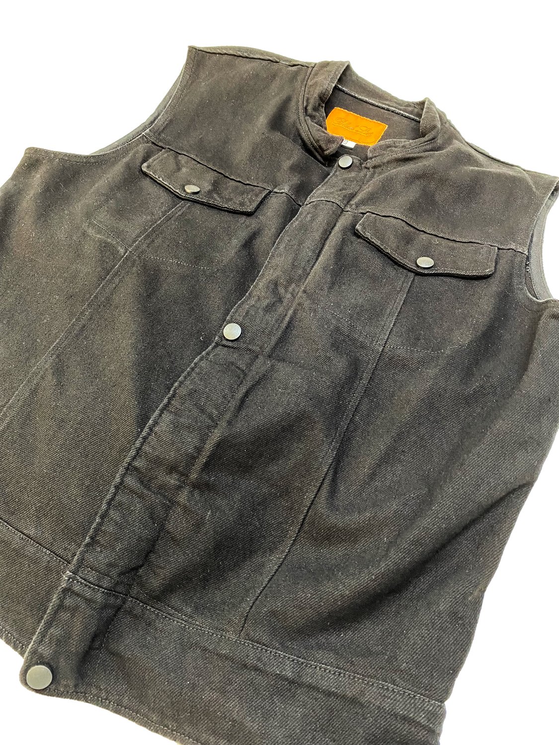 Erkek Siyah Kot Motorcu Yeleği - Görsel 3